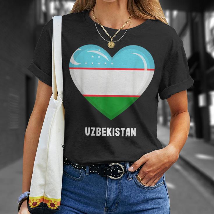 ウズベキスタン国旗シャツ Tシャツ 彼女への贈り物