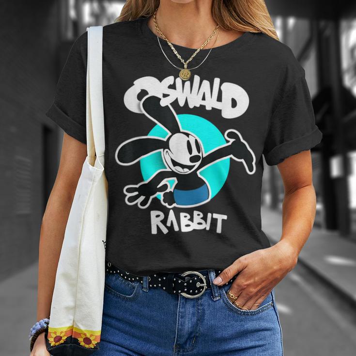 オズワルドラビット ヴィンテージ 漫画 バニー ハッピー ティール Tシャツ 彼女への贈り物
