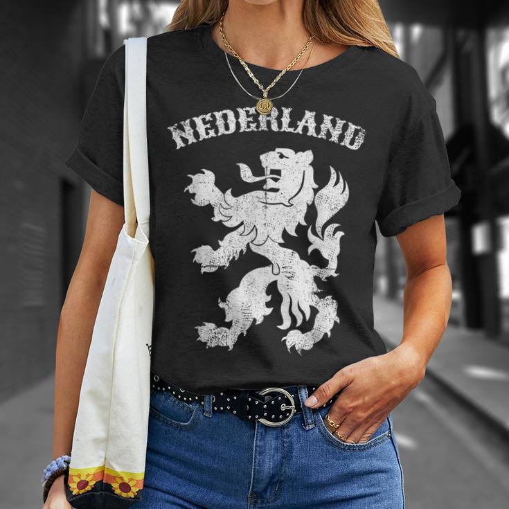 オランダ レトロ オランダ ライオン クラウン オランダ プライド Tシャツ 彼女への贈り物