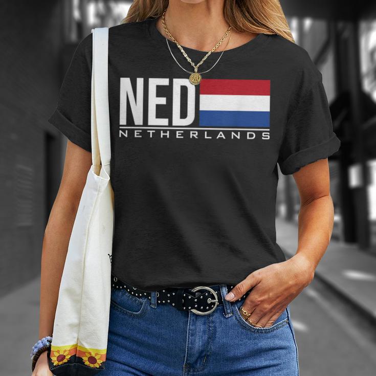 オランダの旗、オランダ、陸上競技、スポーツゲーム、ジャージ。 Tシャツ 彼女への贈り物