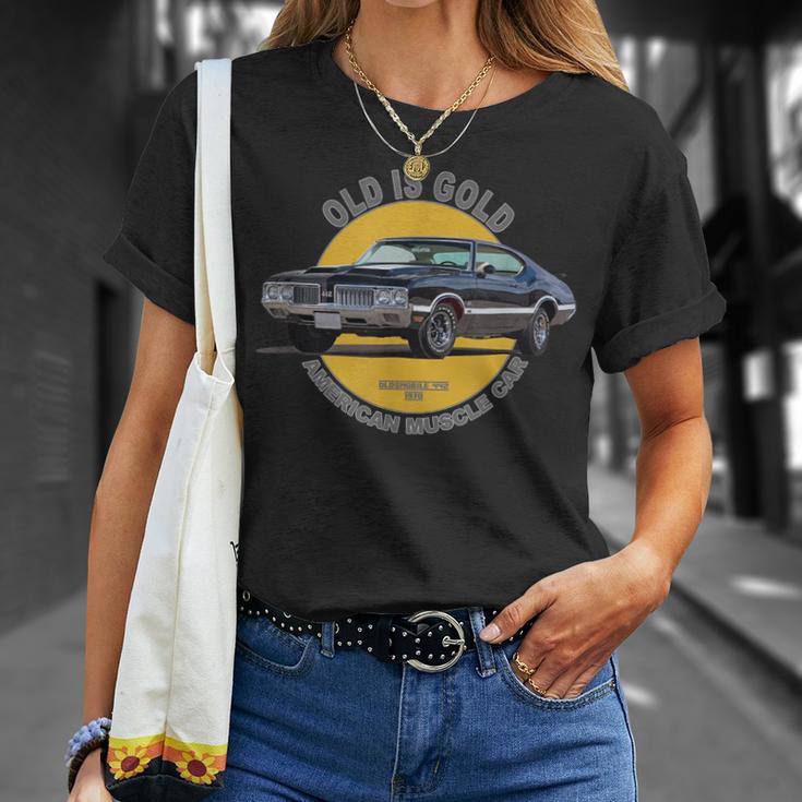 オールズモビル 442 アメリカンマッスルカー 60年代 70年代 オールドイズゴールド Tシャツ 彼女への贈り物