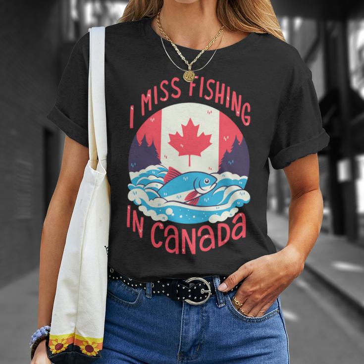 カナダでの釣り 長袖tシャツ Tシャツ 彼女への贈り物