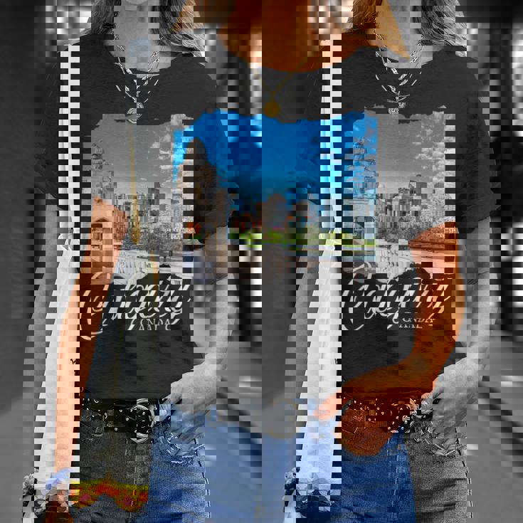 カナダのお土産カルガリー Tシャツ 彼女への贈り物