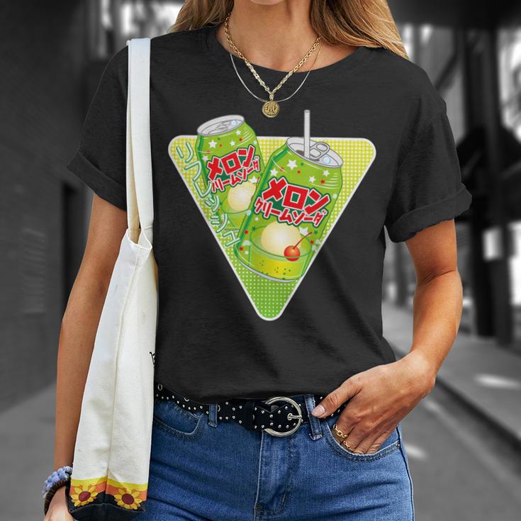 カワイイメロンソーダ 蒸気波 美的&日本語漢字 Tシャツ 彼女への贈り物