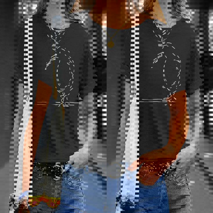 キウイバード ラインアート ミニマリスト ワンライン Tシャツ 彼女への贈り物