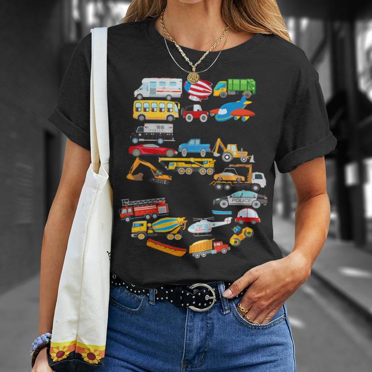 キッズ 男の子の車、消防車の5歳の誕生日 Tシャツ 彼女への贈り物