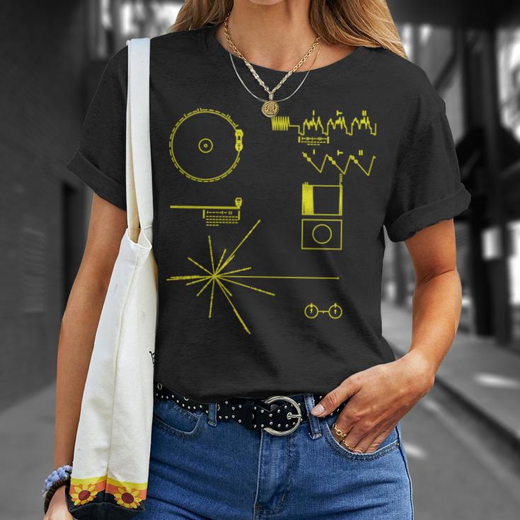 クラシック Nasa ボイジャー ゴールデンレコード 長袖tシャツ Tシャツ 彼女への贈り物