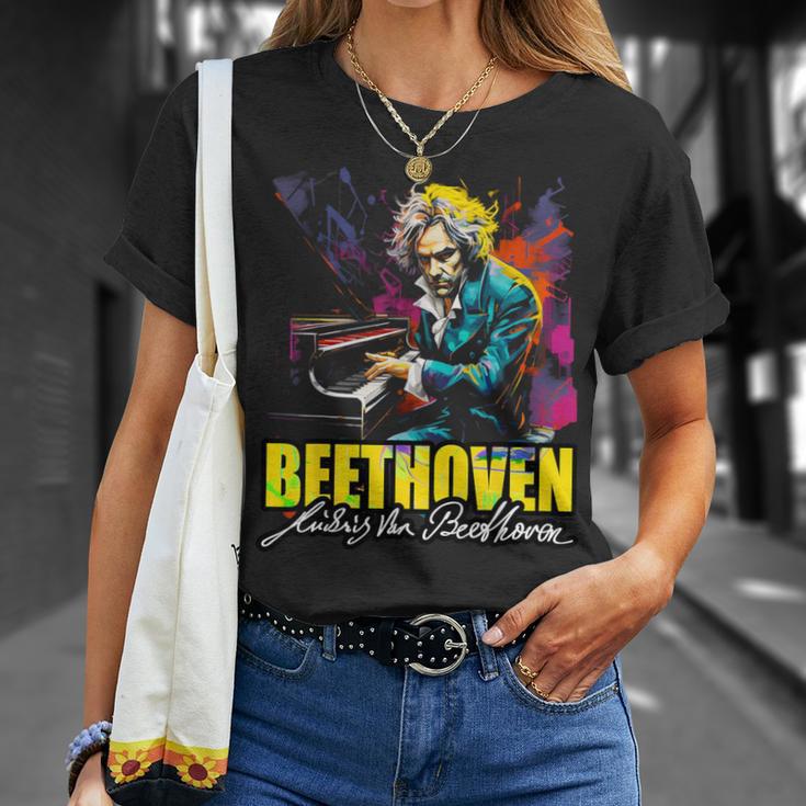 クラシック音楽 ピアノ ルートヴィヒ・ヴァン ベートーヴェン Tシャツ 彼女への贈り物
