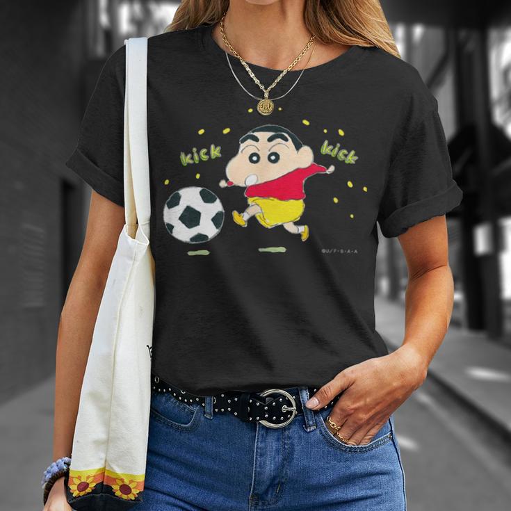 クレヨンしんちゃん しんちゃんとサッカー Tシャツ 彼女への贈り物