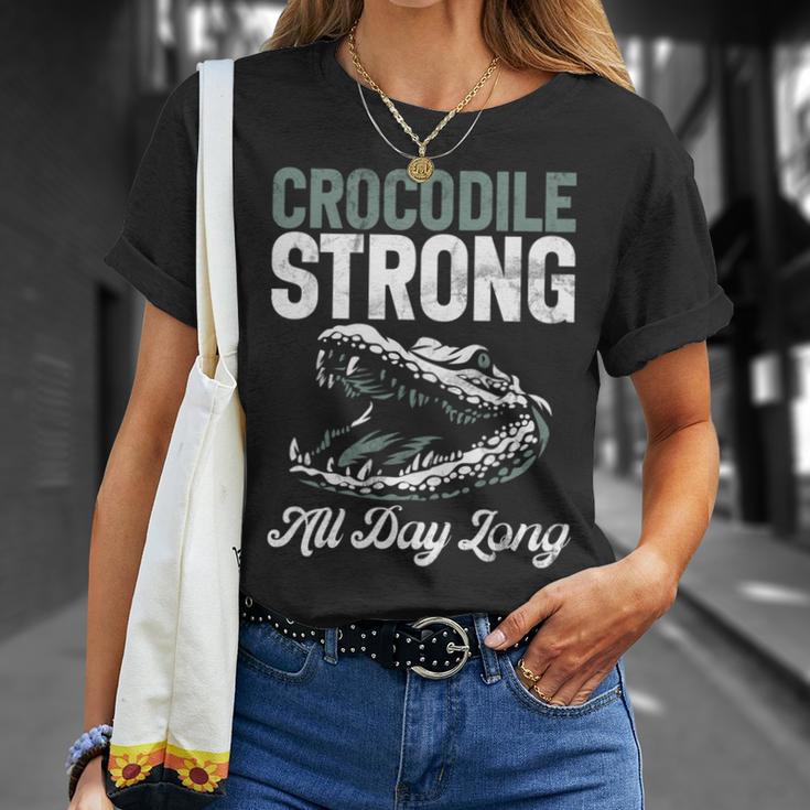 クロコダイル ストロング オールデイ ロング クロコダイル 長袖tシャツ Tシャツ 彼女への贈り物
