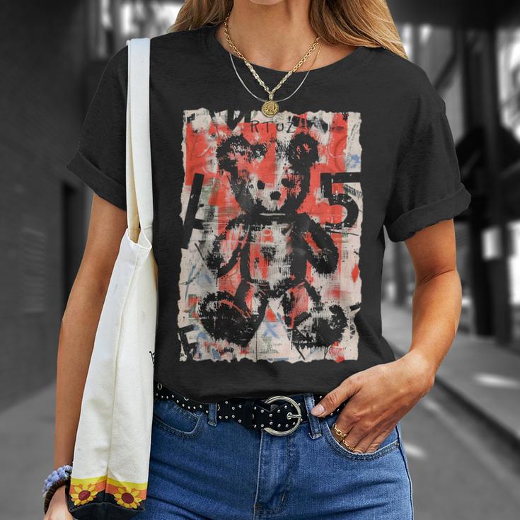 グラフィティテディベア エッジー ビンテージ レトロ アーバン ストリートウェア Tシャツ 彼女への贈り物