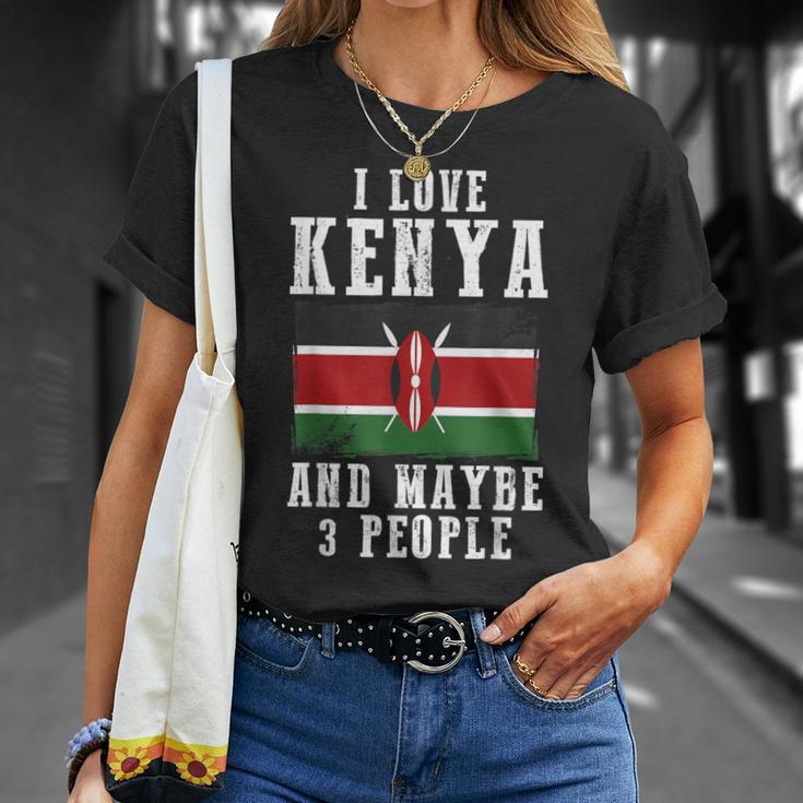 ケニアアフリカ国旗 I Love Kenya Tシャツ 彼女への贈り物