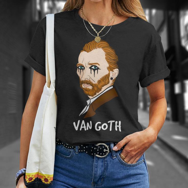 ゴッホ ゴス ポートレート ダーク 美術史 駄洒落ゴシック ユーモア 長袖tシャツ Tシャツ 彼女への贈り物