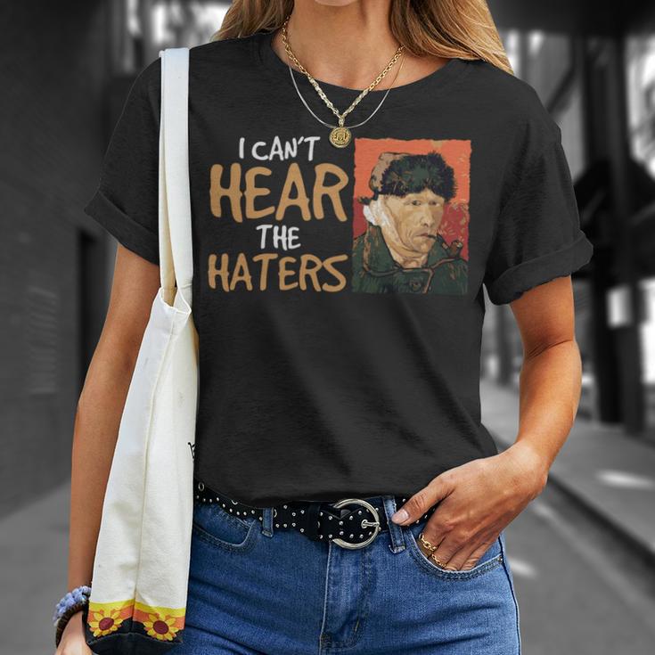 ゴッホ嫌い 美術史 ミーム 面白い 耳 ユーモア ポートレート 長袖tシャツ Tシャツ 彼女への贈り物