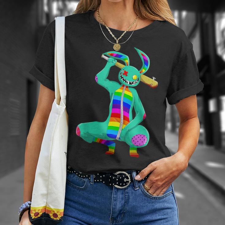 サイケデリックバニーサイコバニーアート Tシャツ 彼女への贈り物
