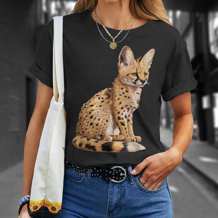 サーバル アニマル サーバルズ アフリカン ワイルドキャット サーバルキャット ワイルドキャット Tシャツ 彼女への贈り物