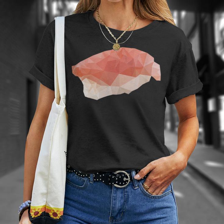 サーモン握り ローポリお寿司 鮭 レトロディザイン Tシャツ 彼女への贈り物