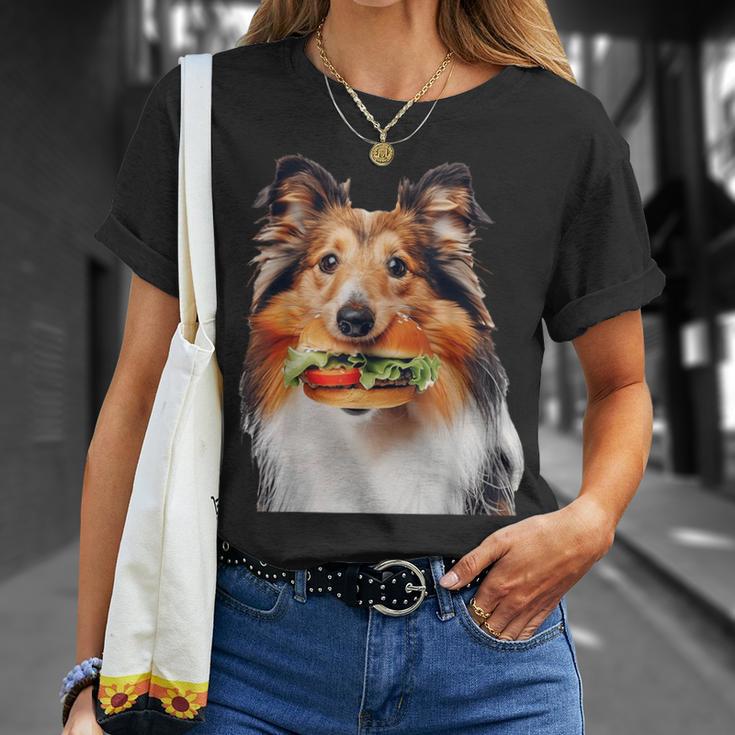 シェットランド・シープドッグ・バーガー Tシャツ 彼女への贈り物
