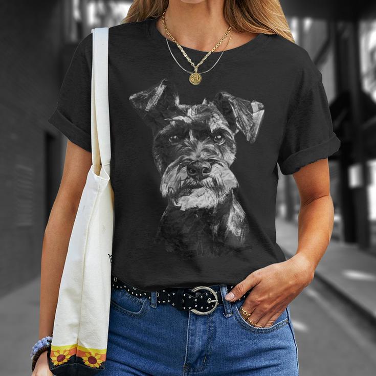 シュナウザー 顔 かわいい 犬好き 男性 女性 黒 白 Tシャツ 彼女への贈り物
