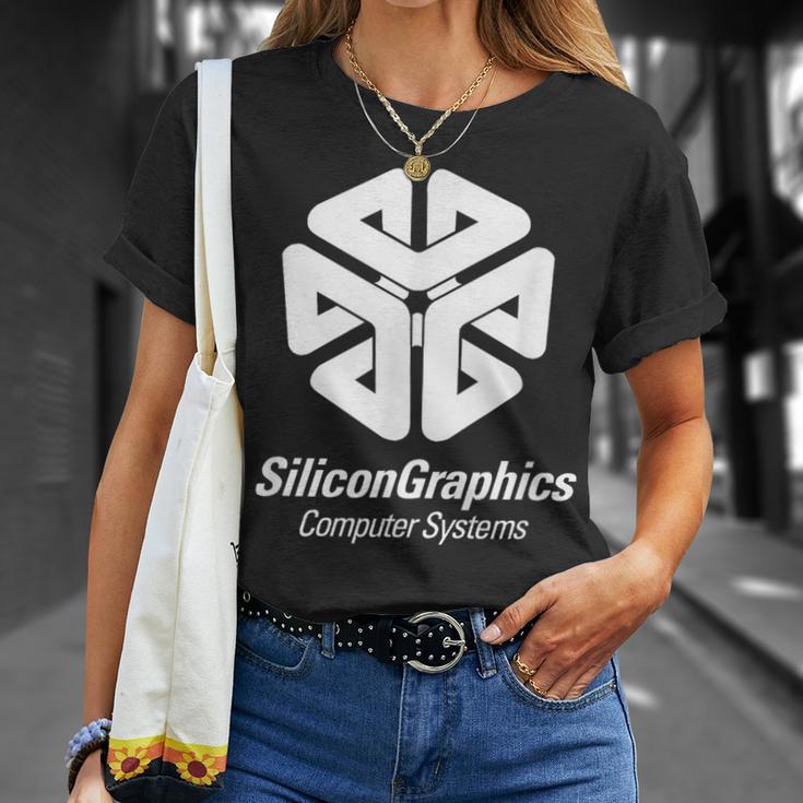 シリコングラフィックス コンピューターシステム レトロ スーパーコンピューター Tシャツ 彼女への贈り物