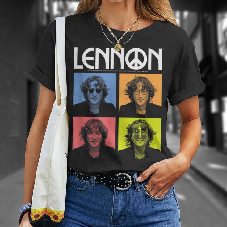 ジョン・レノン カラーブロック Tシャツ 彼女への贈り物