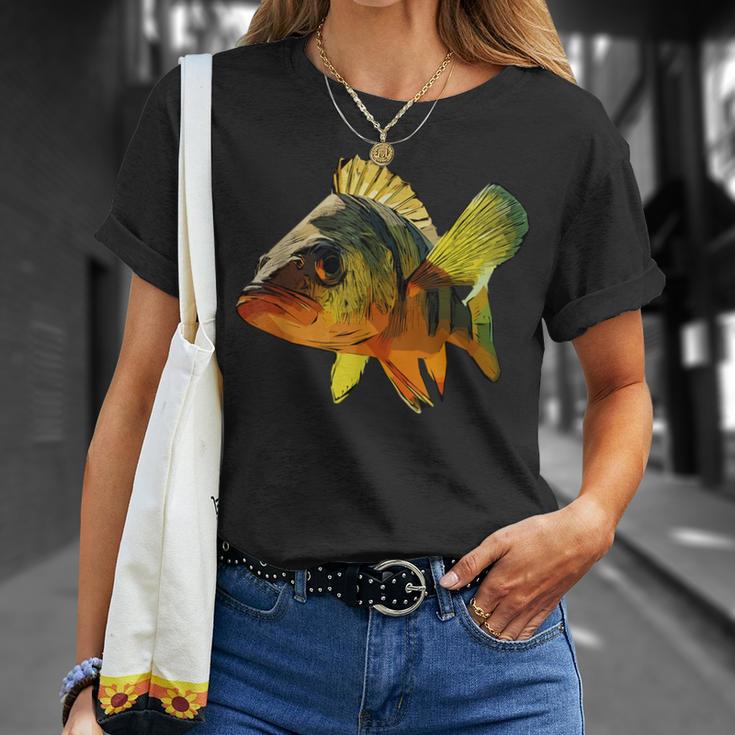 スズキ魚グラフィック デザイン海海洋動物 Tシャツ 彼女への贈り物