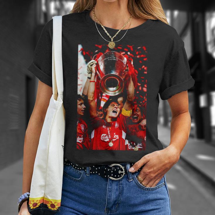スティーブン・ジェラード リバプール・フットボール・ワールドカップ トロフィー Tシャツ 彼女への贈り物