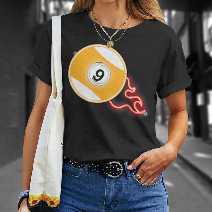 スヌーカー ビリヤードボール No9 プールプレーヤー Tシャツ 彼女への贈り物
