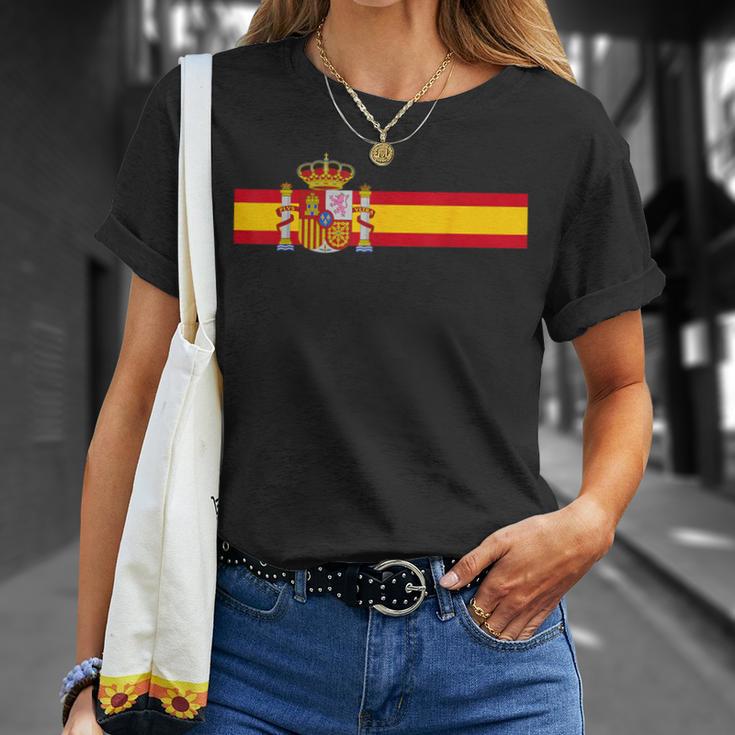 スペイン国旗エスパーニャカラーバンド マドリッドバルセロナ Tシャツ 彼女への贈り物