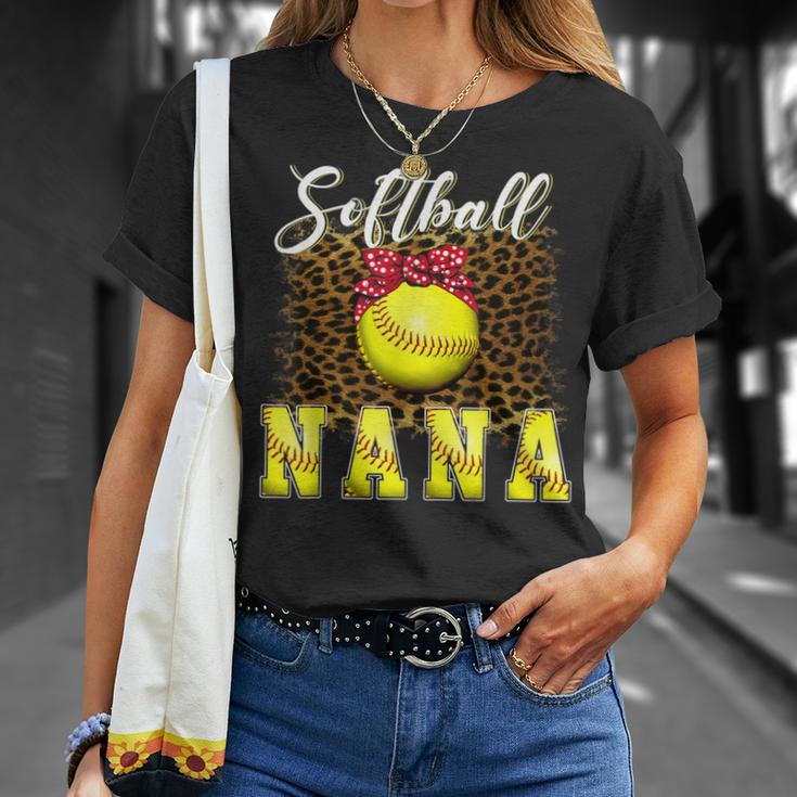 ソフトボール 野球 ナナ ヒョウ柄 おもしろい 母の日 2023 Tシャツ 彼女への贈り物