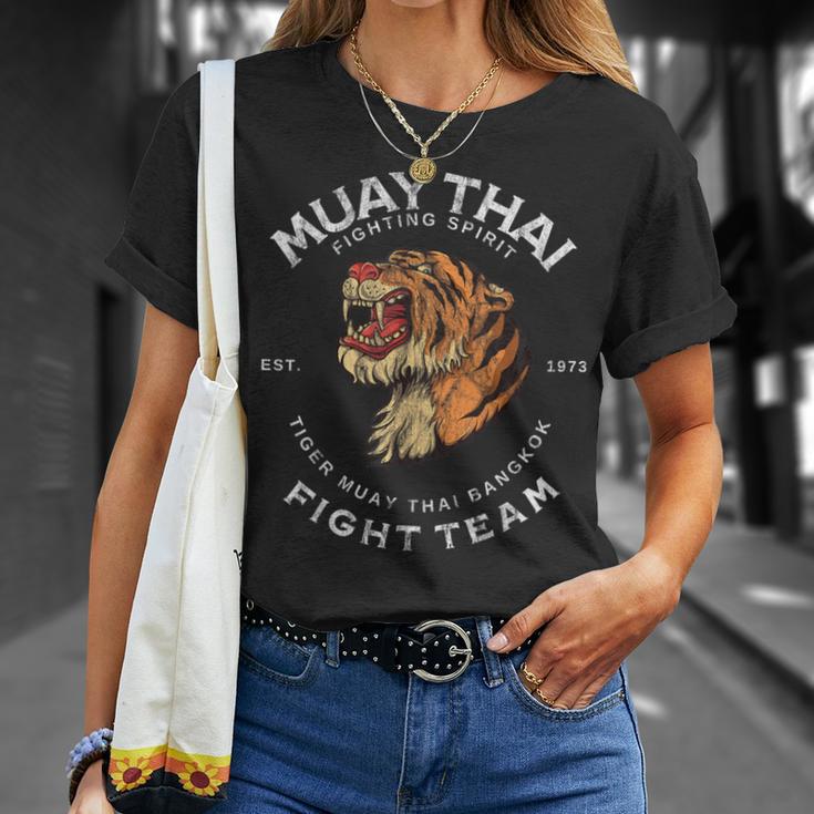 タイガー ムエタイ バンコク ジム レトロ ヴィンテージ Tシャツ 彼女への贈り物