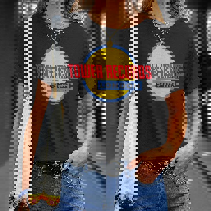 タワーレコード ロンドン 音楽 レトロ ヴィンテージ Tシャツ 彼女への贈り物