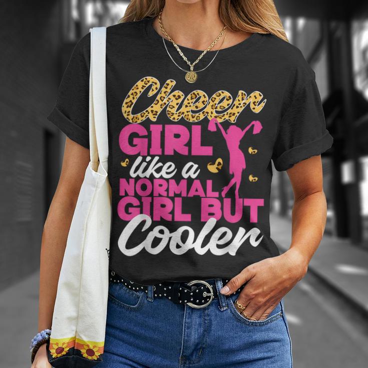 チア チアリーディング チーターレオパードチアガール 普通みたいに Tシャツ 彼女への贈り物