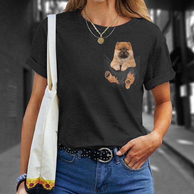 チャウチャウ愛好家のためのあなたのポケットに面白いチャウチャウ Tシャツ 彼女への贈り物