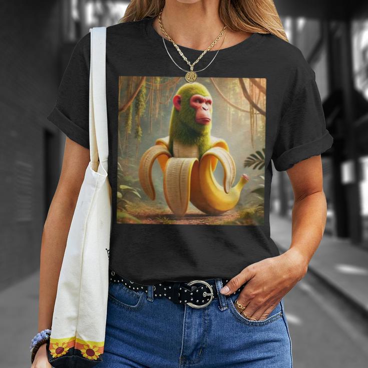 チンパンジーニ バナニーニ 長袖tシャツ Tシャツ 彼女への贈り物