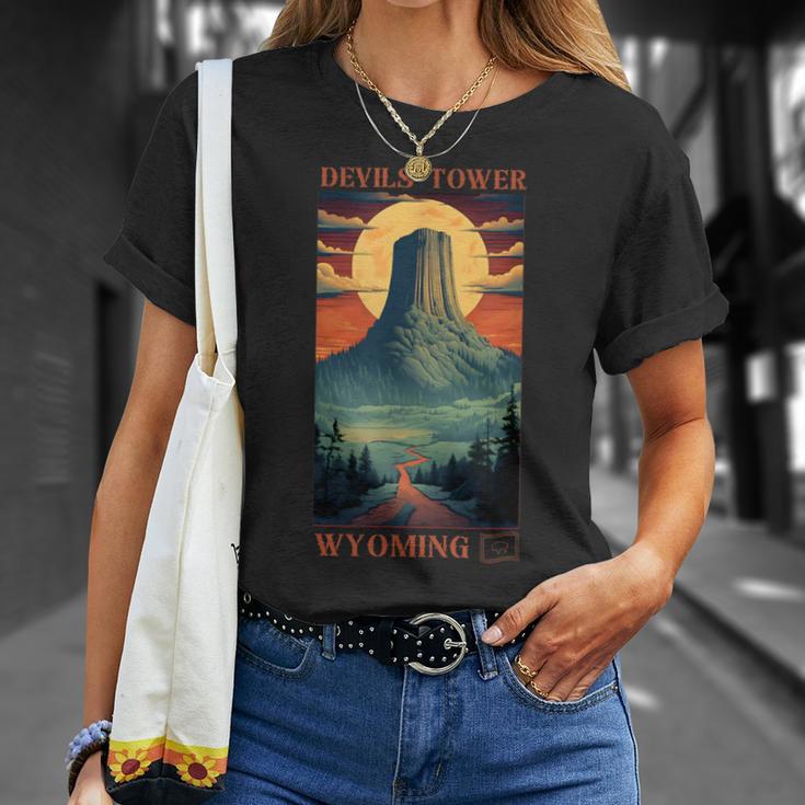 デビルズ タワー モニュメント ワイオミング Tシャツ 彼女への贈り物