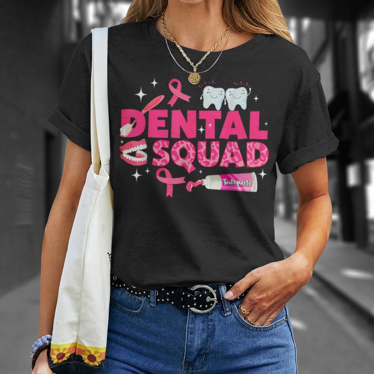 デンタルスクワッド 歯ピンクリボン 乳がん啓発 Tシャツ 彼女への贈り物