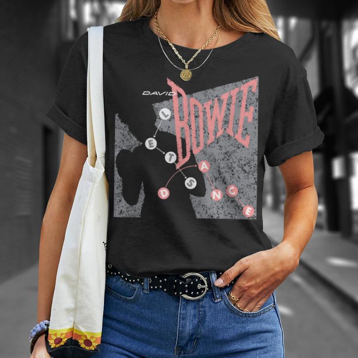 デヴィッド・ボウイ Let's Dance ピンクとグレー Tシャツ 彼女への贈り物
