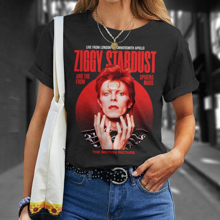 デヴィッド・ボウイ ジギー スターダスト モーションピクチャー カラー スキタ写真 長袖tシャツ Tシャツ 彼女への贈り物