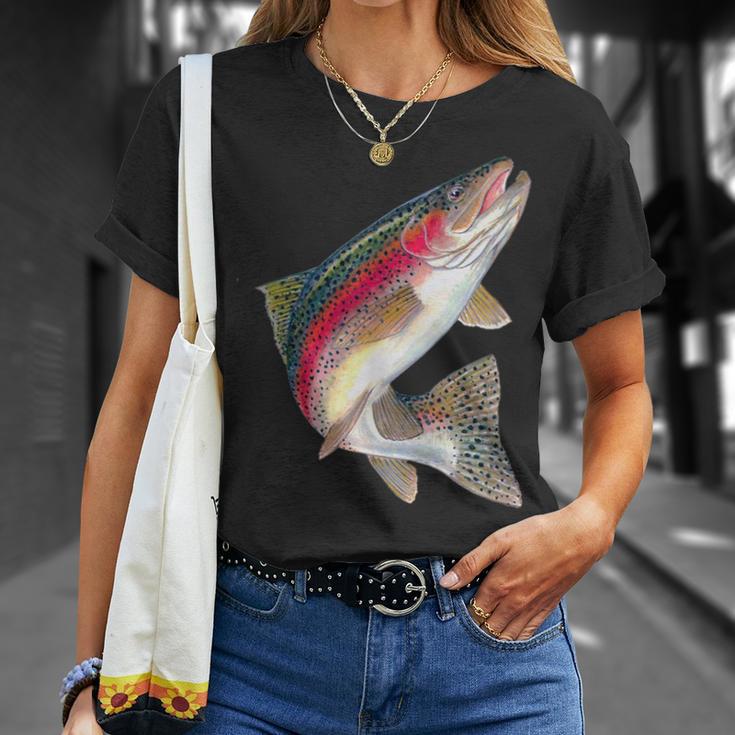 トラウトフィッシングギフトセーター フィッシャーマン ニジマス Tシャツ 彼女への贈り物