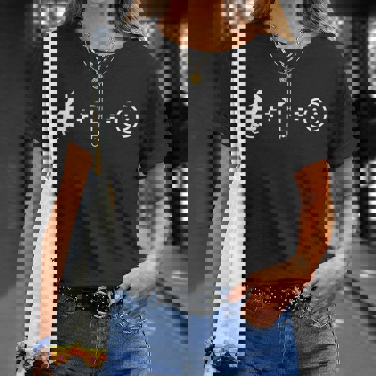 トロンボニストギフト猫とトロンボーンが大好き Tシャツ 彼女への贈り物