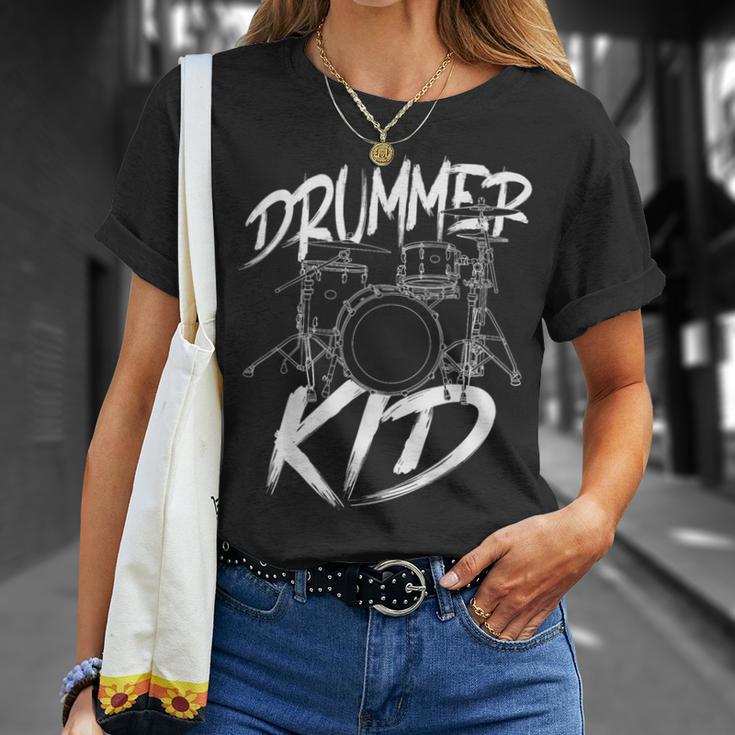 ドラマー ドラムセット ヴィンテージ ドラマー キッズ Tシャツ 彼女への贈り物