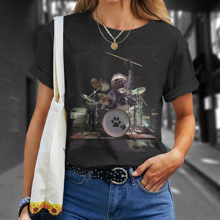 ナマケモノドラマー ドラム おもしろ Tシャツ 彼女への贈り物