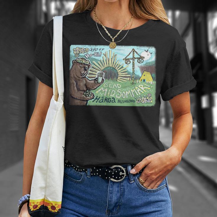 ハッピー・ミッドサマー・ベア Tシャツ 彼女への贈り物
