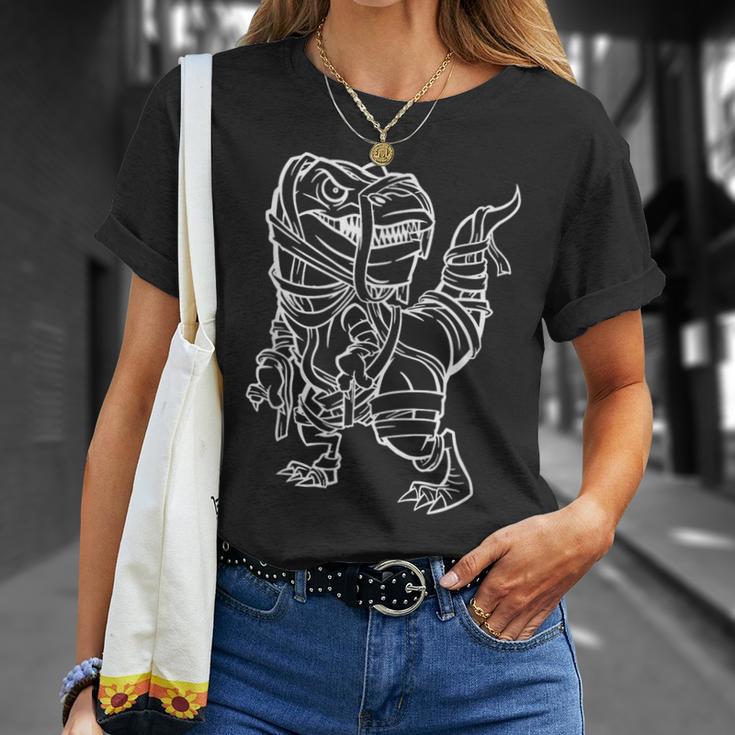 ハロウィン 面白い ミイラ恐竜 Tシャツ 彼女への贈り物