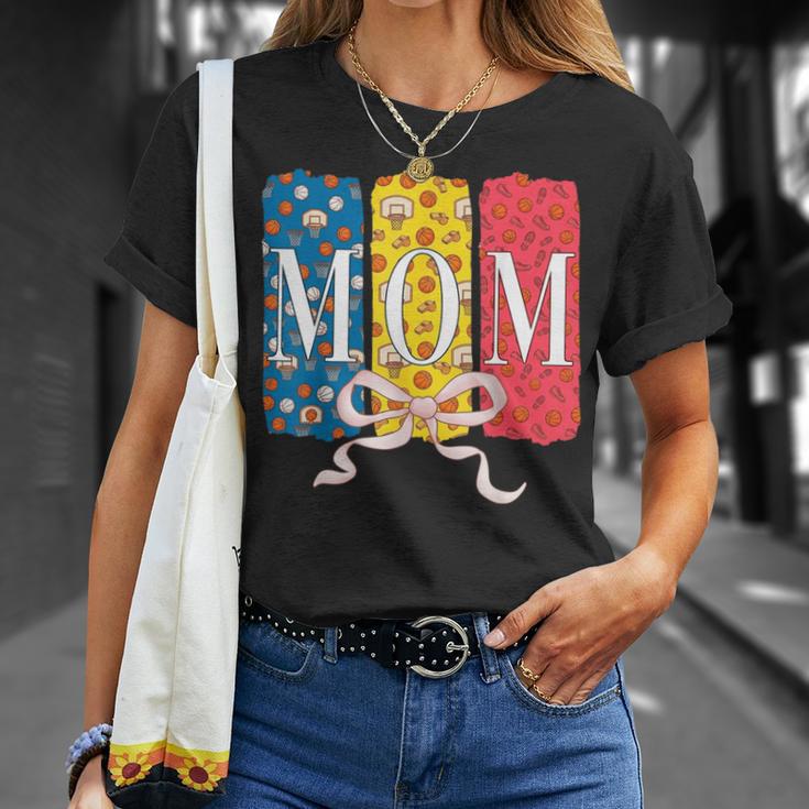 バスケットボールママコケットボウバスケットボールボール柄母の日 Tシャツ 彼女への贈り物