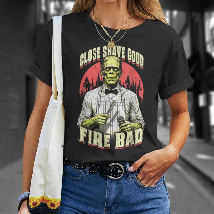 バーバー ハロウィン 面白い フランケンシュタイン クローズ シェーブ グッドバーバー Tシャツ 彼女への贈り物