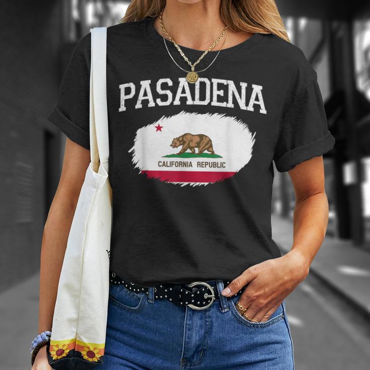 パサデナ カリフォルニア州旗 ビンテージ Usa スポーツ メンズ レディース Tシャツ 彼女への贈り物