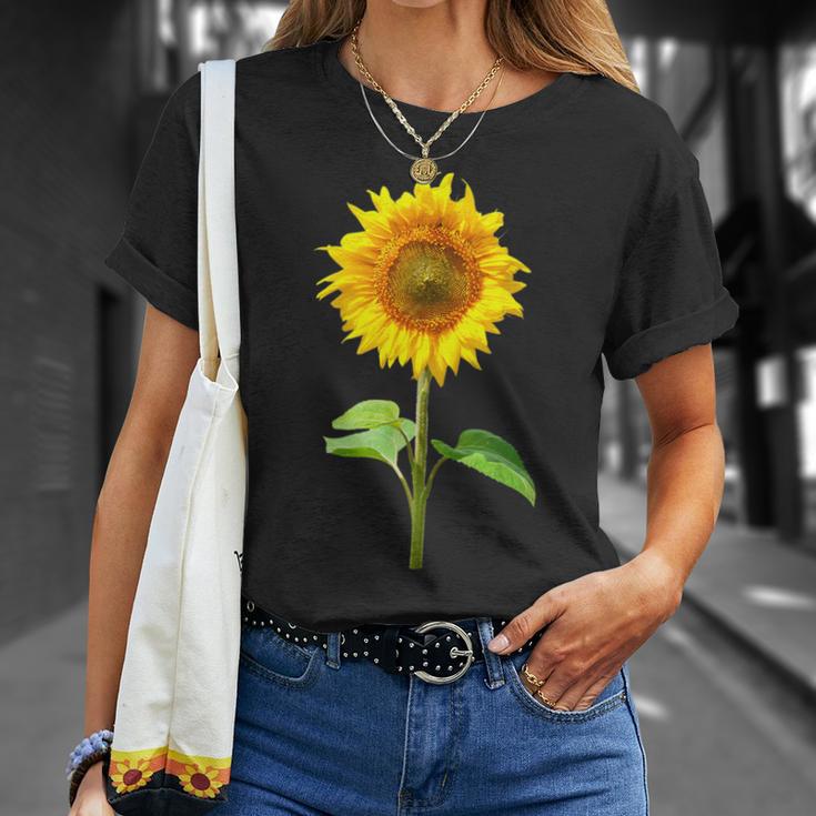 ヒマワリ 夏 花 庭 自然 Tシャツ 彼女への贈り物