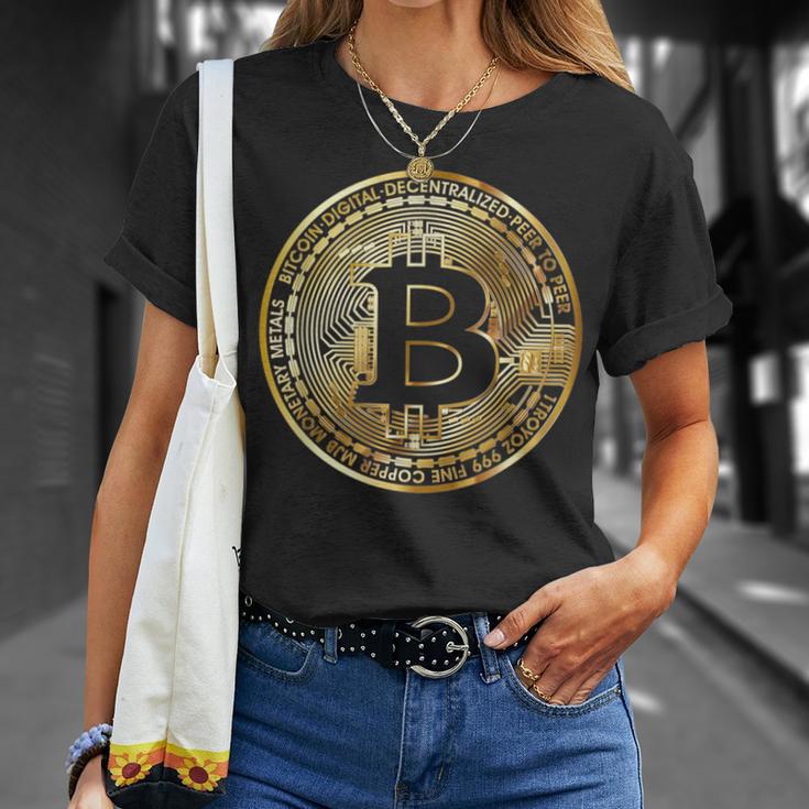 ビットコインbtcコイン暗号トレーダーBitcoinフューチャーフリーダムギフト Tシャツ 彼女への贈り物